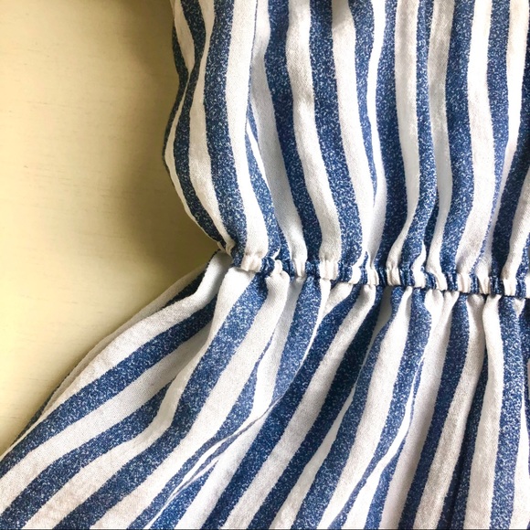 Blue & White Stripe Toby Heart Ginger Romper - Picture 4 of 7